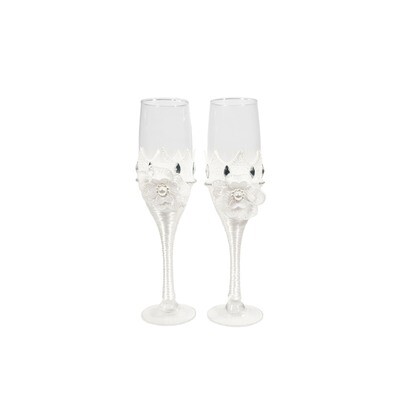 Champagne Glasses White
