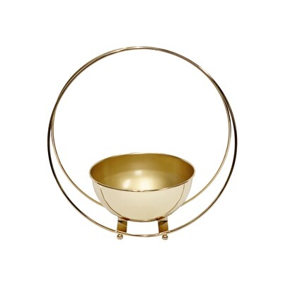 Gold Round Table Decor 30x55x55cm