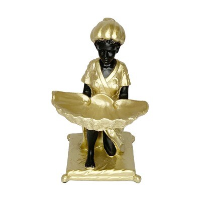 Traditional Statue With Bowl 22cm