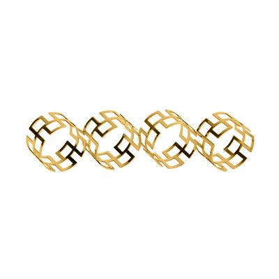Napkin Rings X4 Assorted