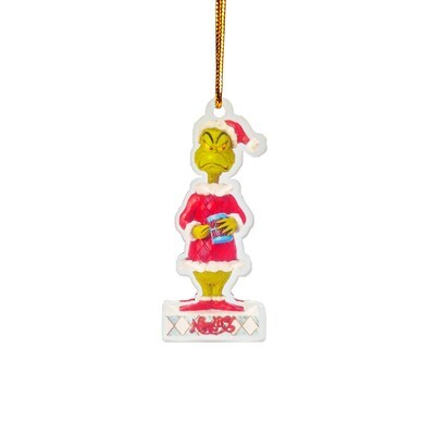 Plastic Hanging Grinch with Cup 8cm
