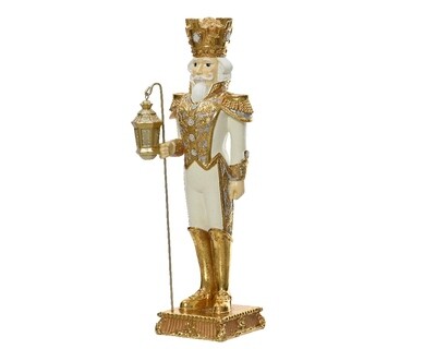 Gold And White Soldier with Lamp 10.4X11.6X38cm