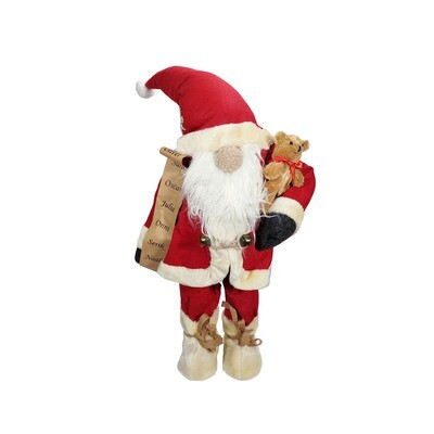 Gnome Santa with Naugthy and Nice List 90cm