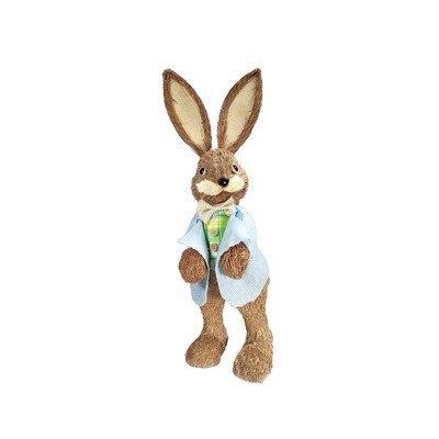 Grass Bunny Boy with Blue Jacket & Bow Tie 58cm