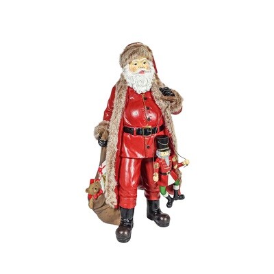 Ceramic Santa with Giftbag and Puppet 15X7X21.4X38Cm