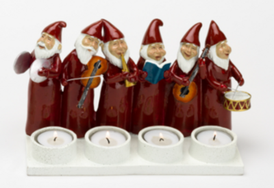 Advent Candleholder Rock n Roll, Red 28X11X15cm