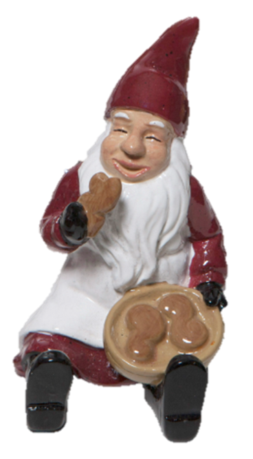 Santa Bakers Plate With 2 Cookies 10X13.5cm