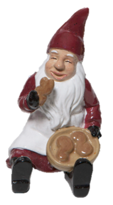 Santa Bakers Plate With 2 Cookies 10X13.5cm