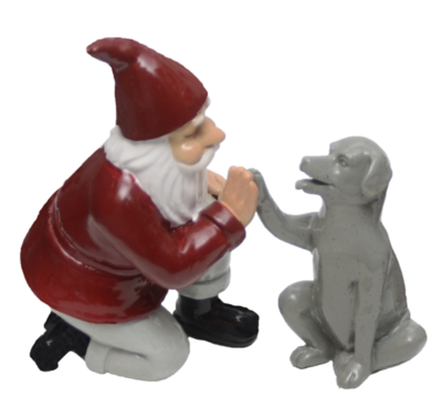 Santa With Dog (Santa) 12.5cm