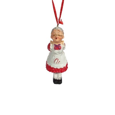 Mrs Clause Hanging Ornament 5x5x10cm