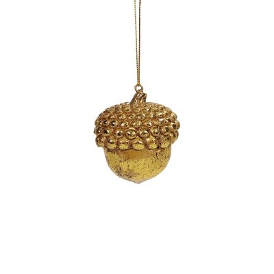 Acorn With Beads Gold 4X4,5X8cm