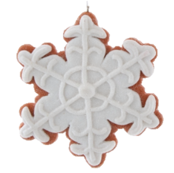 Claydough White Iced Snowflake 11.43cm