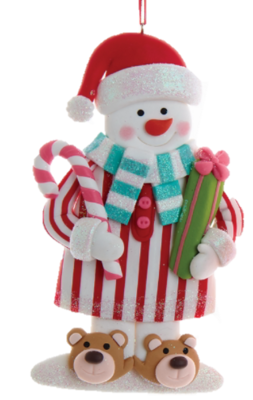 Claydough Snowman In Pajama 16cm