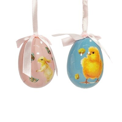 Artificial easter eggs - Hanging decoration, set of 2