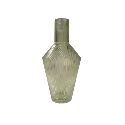 Vase Glass - Light Green - 15x15x15x30cm