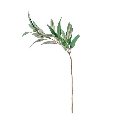 Artificial Olive Branch on 84cm Stem - Light Green