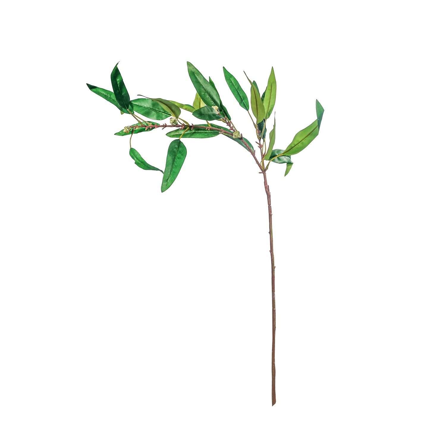Artificial Olive Branch on 84cm Stem - Bright Green