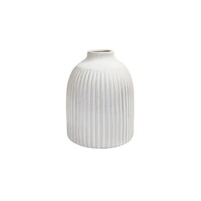 Vase Porcelain white - 12x12x16cm