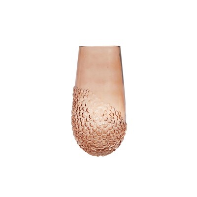 Vase Glass Shiny Brown 30X15.5Cm
