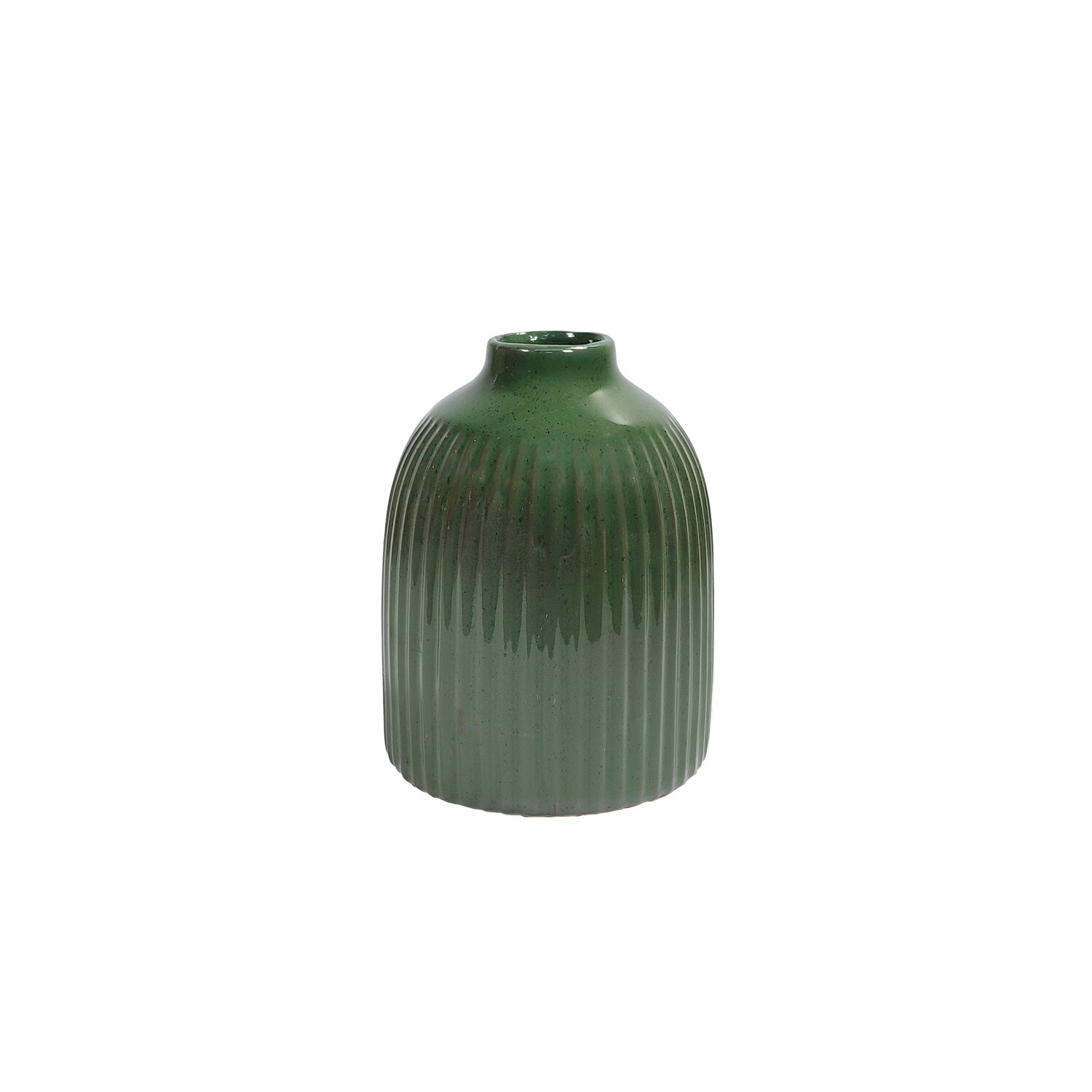 Vase Porcelain green - 12x12x16cm