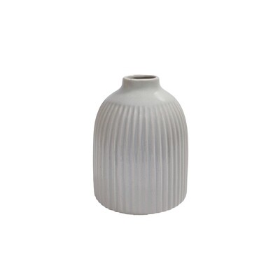 Vase Porcelain grey - 12x12x16cm