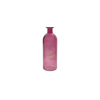 Glass Bottle 7x20cm - Dark Pink