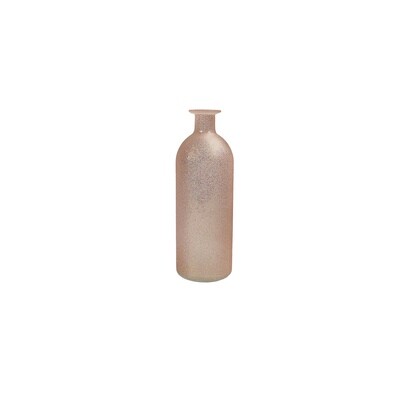 Glass Bottle 7x20cm - Light Pink - Matt