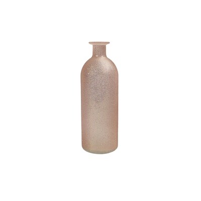 Glass Bottle 9x27cm - Light Pink - Matt
