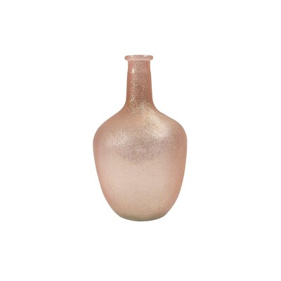 Glass Bottle 15x26cm - Light Pink - Matt