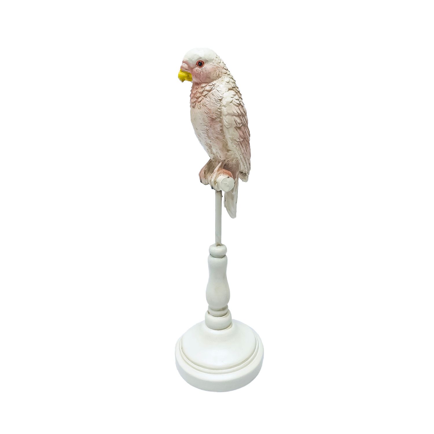 One Ceramic Budgie On Stand