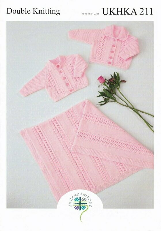 UKHKA211 Cardigans and Blanket 14-22 inch