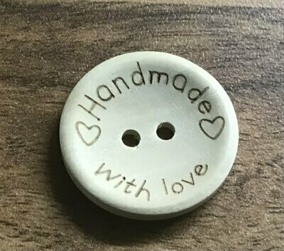 25mm Handmade with love buttons