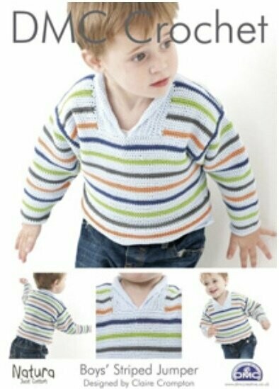 DMC Crochet Boys Striped Jumper