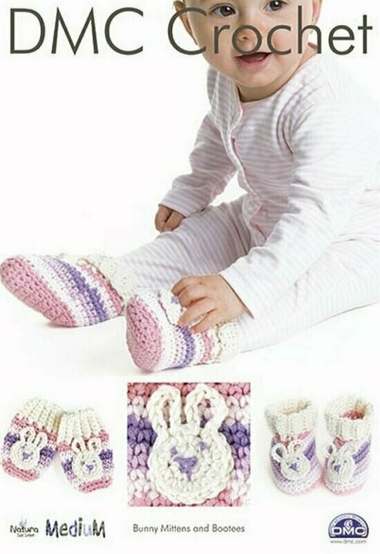 DMC Crochet Bunny Mittens and Bootees