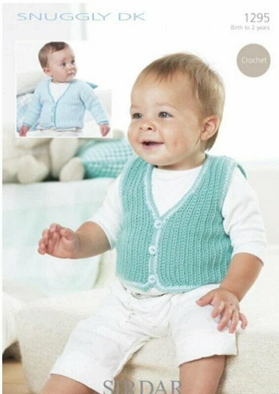Sirdar Crochet Boys Cardigans & Waistcoat 0-2 years
