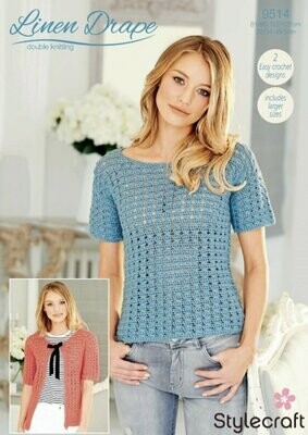 Stylecraft Crochet Lace Top and Cardigan 32.34/48-50 inch