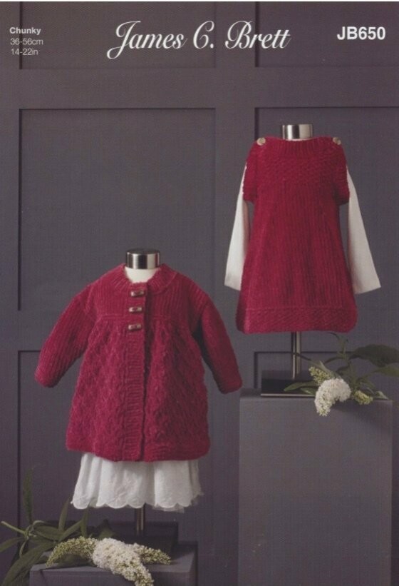 JB650 James c Brett Flutterby Chunky Dress and Jacket