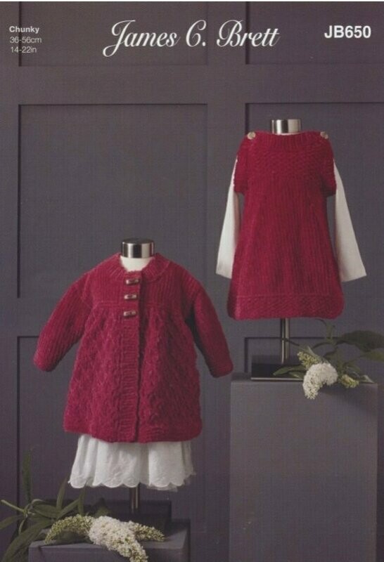 JB650 James c Brett Flutterby Chunky Dress and Jacket