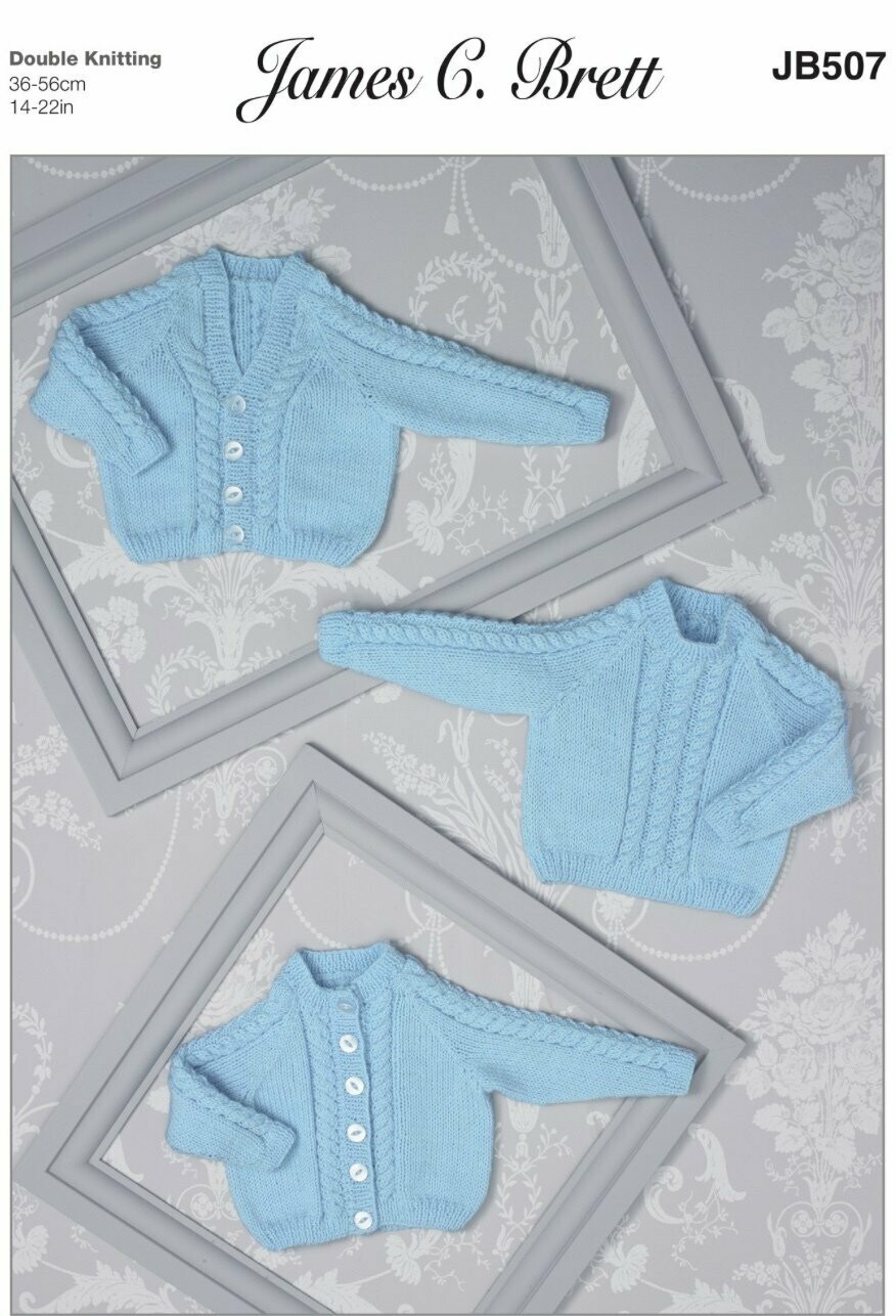 JB 507 James  c Brett Cardigans and Sweater 14-22 inch 