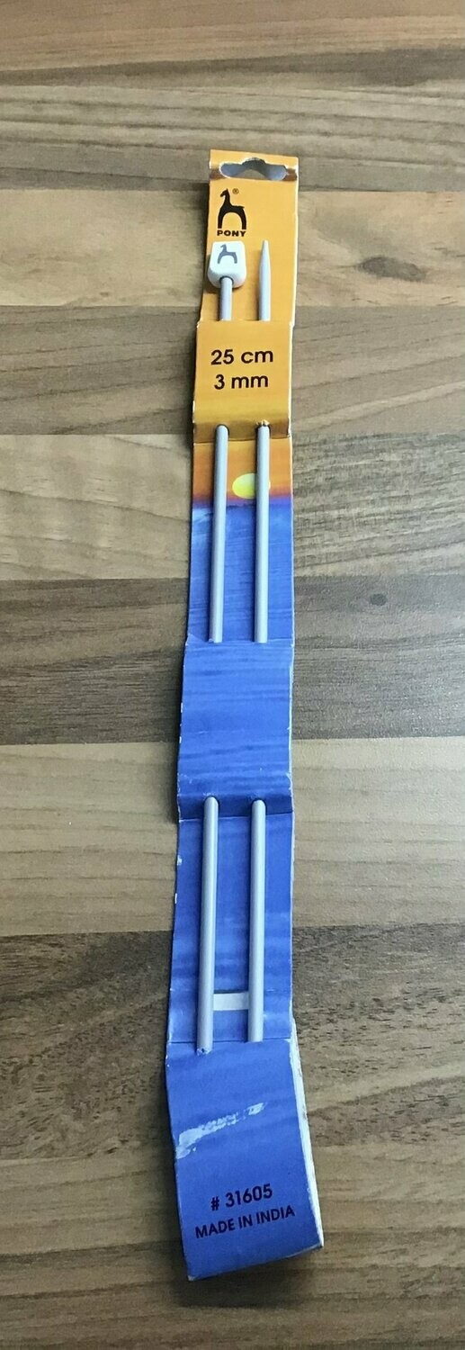 Pony 3mm x 25cm Needles