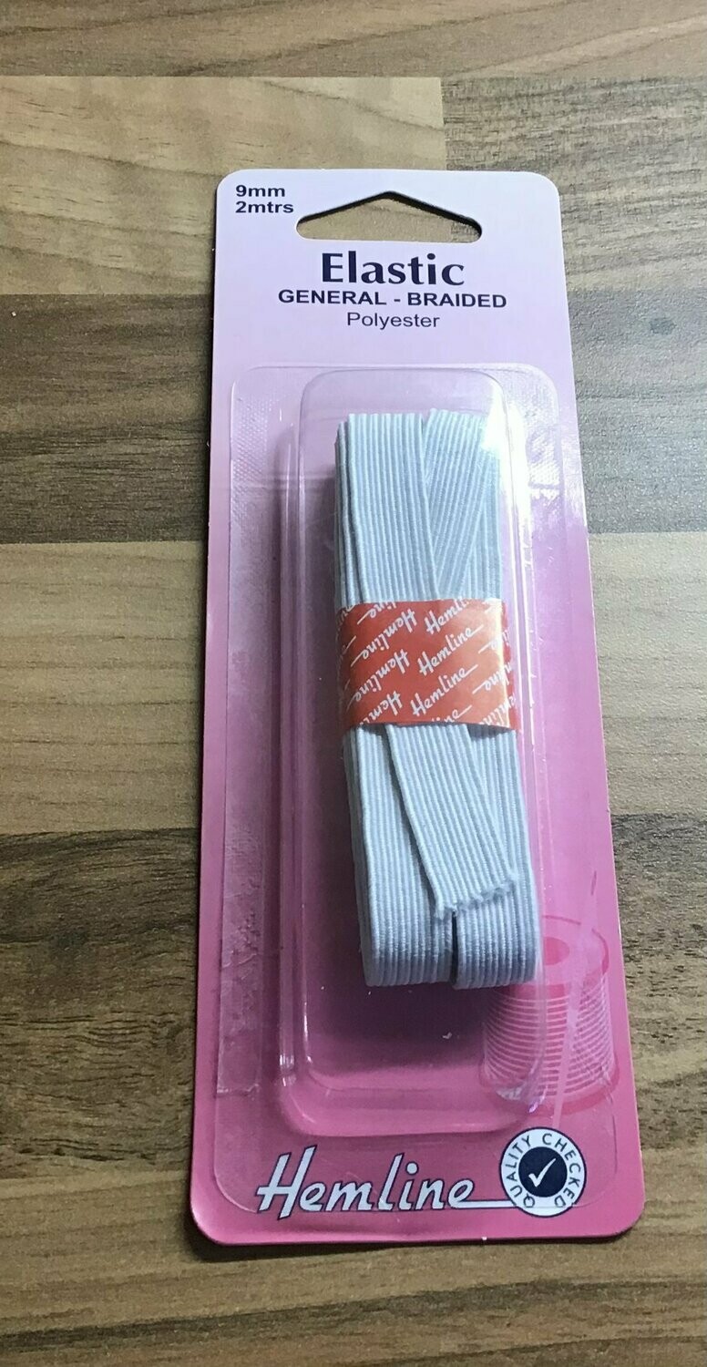 Hemline Elastic 9 mm x 2 mtrs