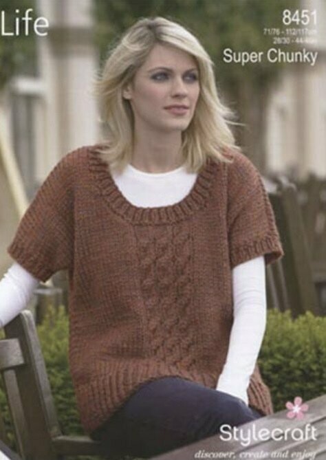Stylecraft Super Chunky 28-46 inches 8451