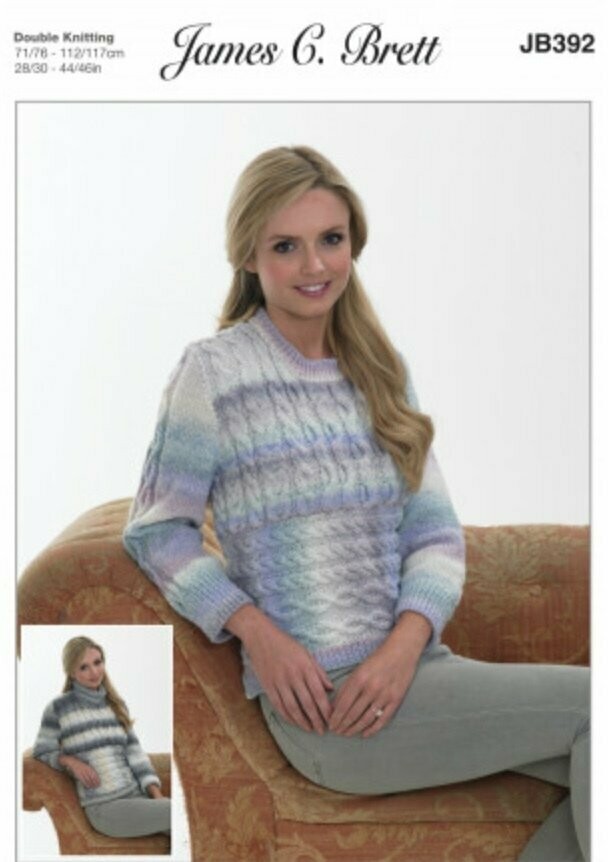 JB392 James c Brett Double Knitting 28-46 inches 
