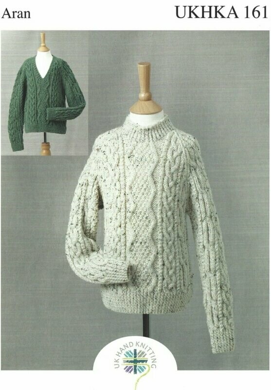 Ukhka 161 Aran  Cable Boys Jumpers 24-30 inch 