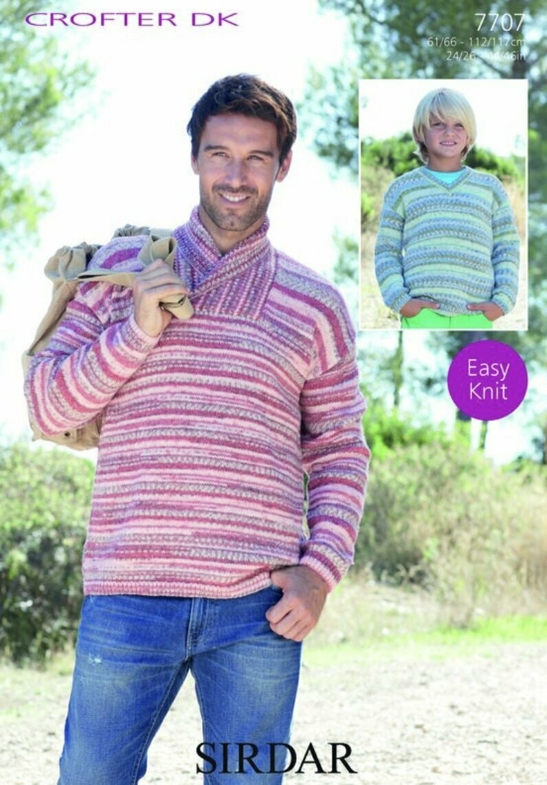 Sirdar Boys/Men’s Jumper 24-46 inches 7707