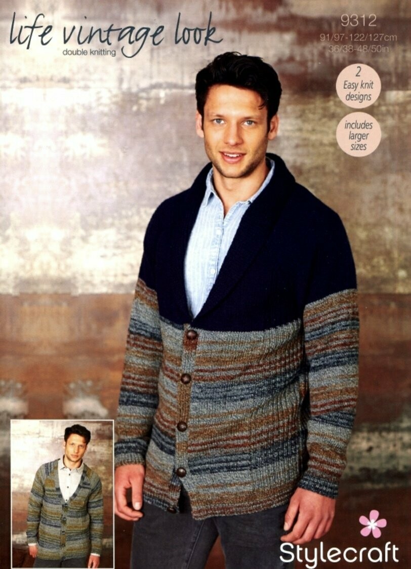 Stylecraft Men’s Cardigan 36-50 inch chest 9312