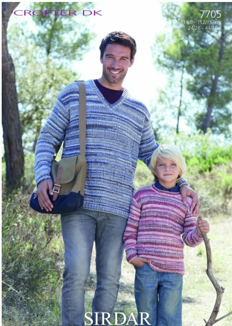 Sirdar jumpers 24-46 inches 7705