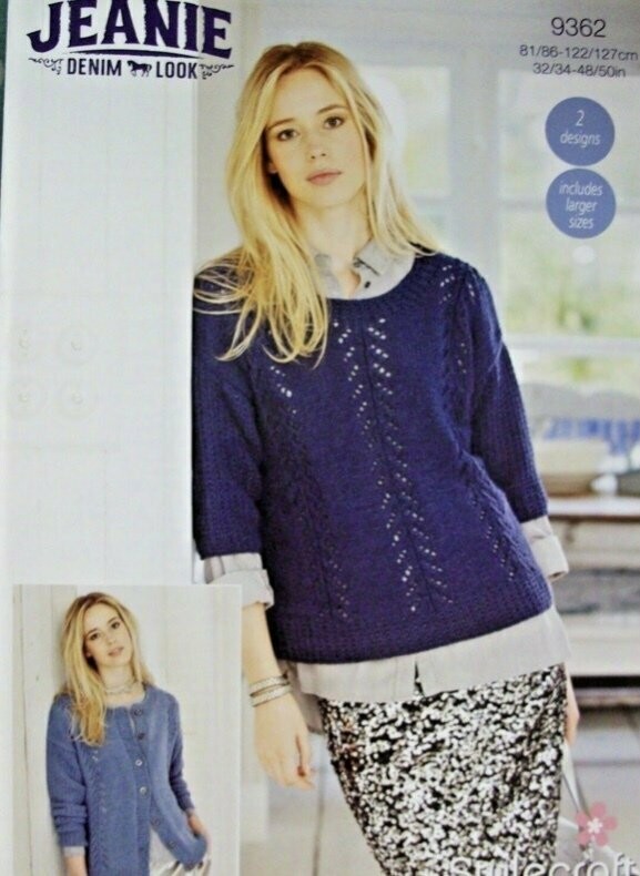 9362 Stylecraft  Jeanie Denim Look 32-50 inches