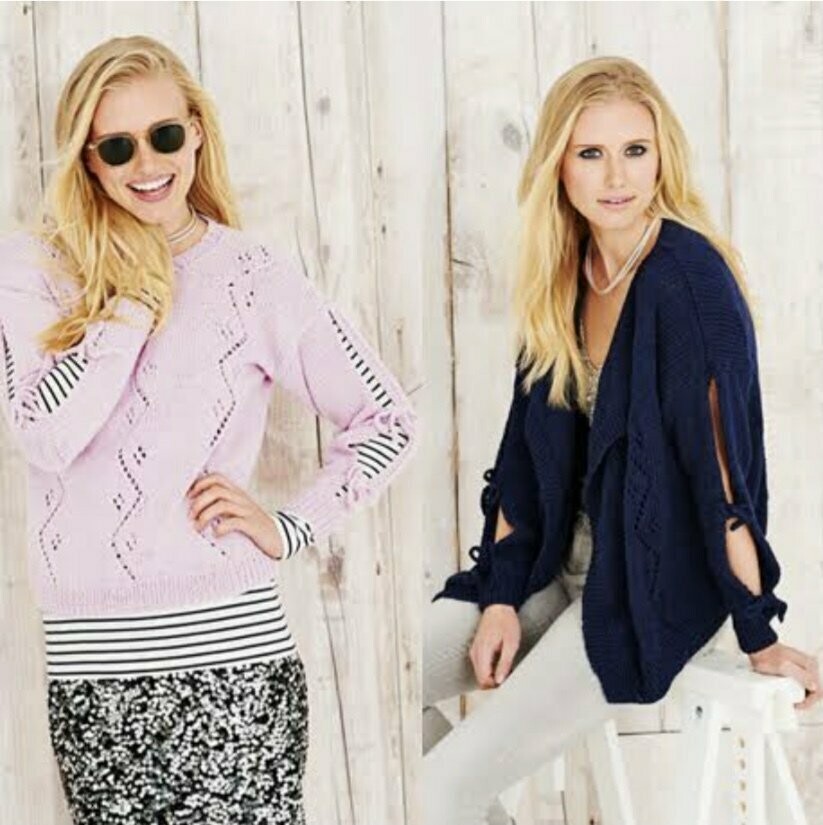 9497 Stylecraft Jeanie Denim Look 32-50 inch easy lace design