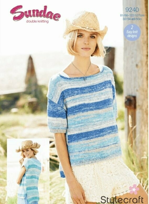9240 Stylecraft Sundae Easy knit 32-50 inches